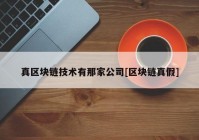 真区块链技术有那家公司[区块链真假]